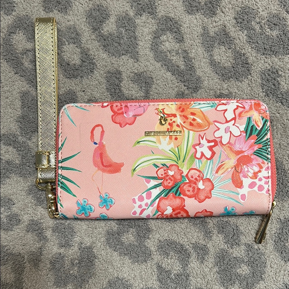 Spartina Pink Floral Wristlet